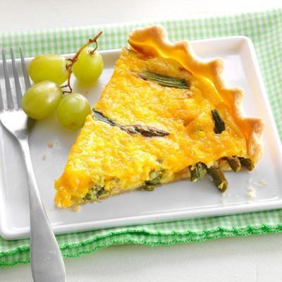 quiche de milho de espargos