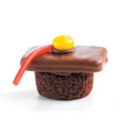 bonés de formatura brownie