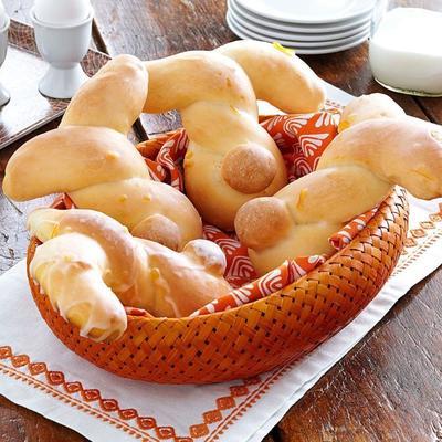 rolos de coelho laranja-vitrificada