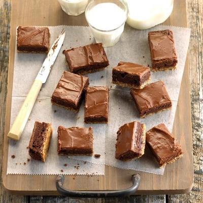 barras de brownie crocantes