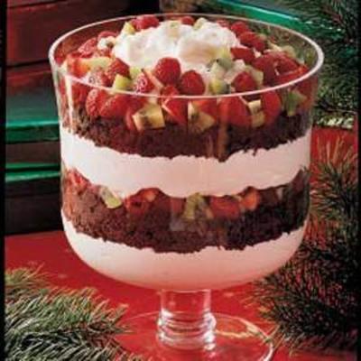 chocolate e frutas