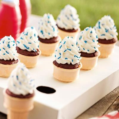 cones patrióticos cupcake