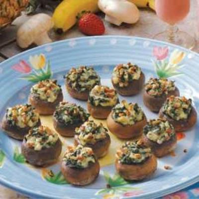 cogumelos de queijo espinafre