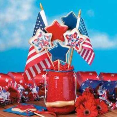bouquets de biscoito patriótico