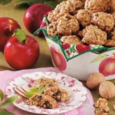biscoitos de maçã de noz raisin