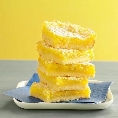 barras de limão de macadâmia