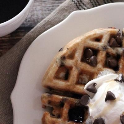 waffles de bolacha de chocolate sem glúten