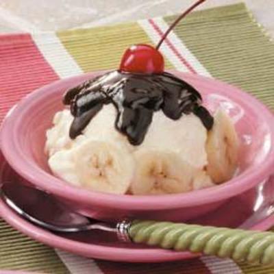 cobertura de sorvete de chocolate