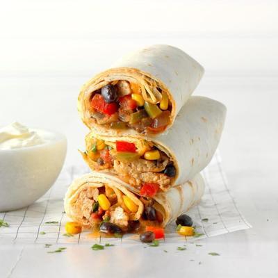 burritos de fajita de frango