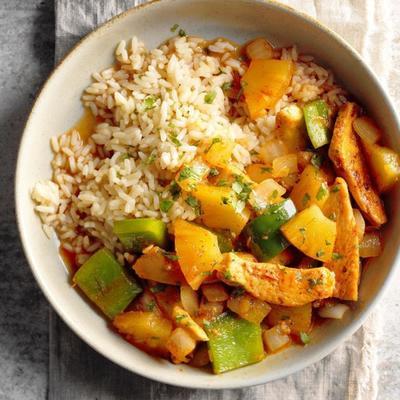 galinha azeda e agridoce