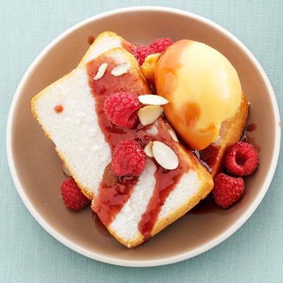 sobremesa de sorvete de comida de anjo