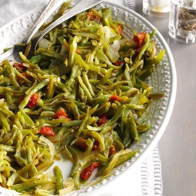 alho picante feijão verde