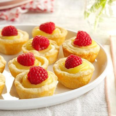 mini tartes de cheesecake de limão