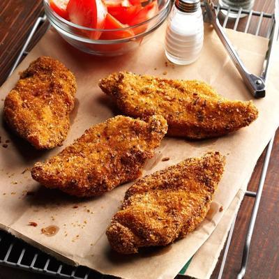 Frango frito de grama