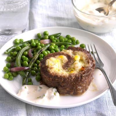 faça adiante o rolo de carne