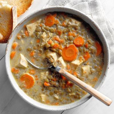 francês lentilha e cenoura sopa crockpot