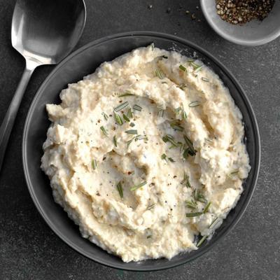 fogão lento alecrim purê de couve-flor