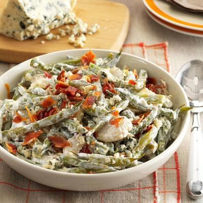 feijão verde de alho gorganzola