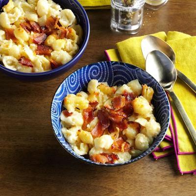 lento fogão bacon mac n queijo