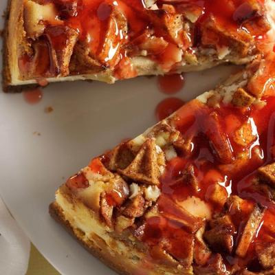 cheesecake de maçã com especiarias