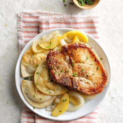 costeletas de porco da Baviera