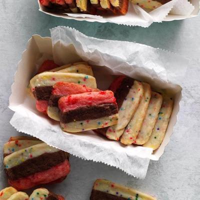 cookies de caixa de gelo listrada