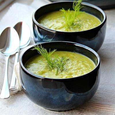 abobrinha fenchel suppe (abobrinha e sopa de erva-doce)