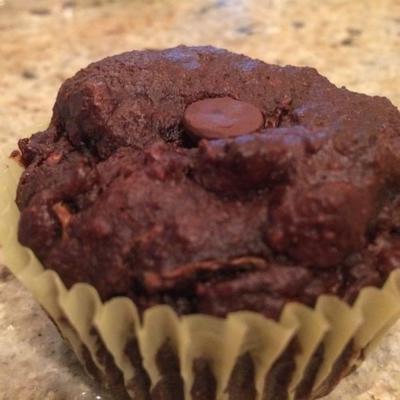 muffins de abobrinha de chocolate duplo sem farinha