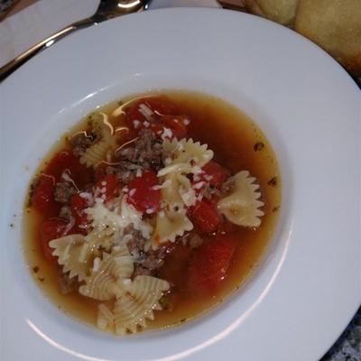 sopa de lasanha de carne saudável