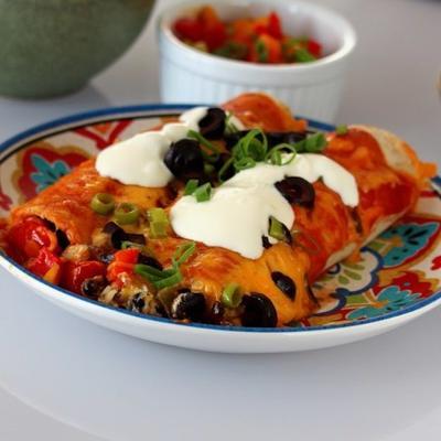 enchiladas vegetarianas de jeannie