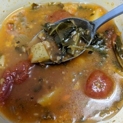 sopa de couve portuguesa vegana