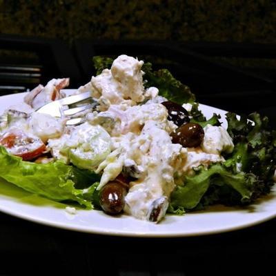 salada de frango de inspiração grega