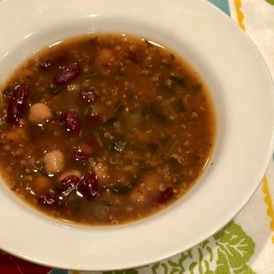 sopa de minestrone vegan quinoa e kale instant pote