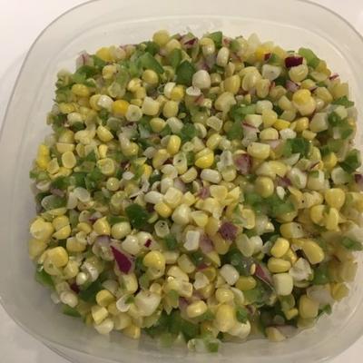 salada de milho e pimenta verde