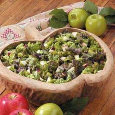 salada de alface de maçã