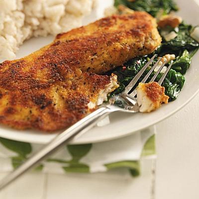 tilápia com espinafre