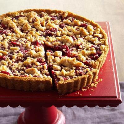 cranberry-orange, torta de desintegração ou torta