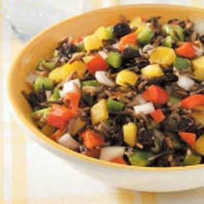 salada de pimenta de arroz selvagem