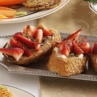 bruschetta de morango salgado