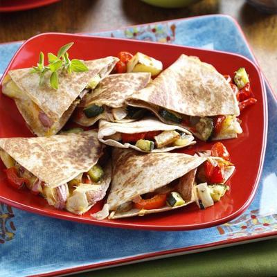 quesadilla de vegetais assados