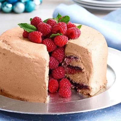 torta de creme de framboesa