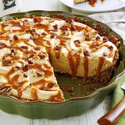 torta de mousse de abóbora com gingersnap