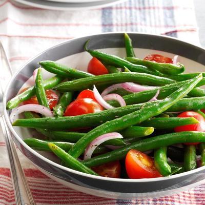 salada de feijão verde de verão