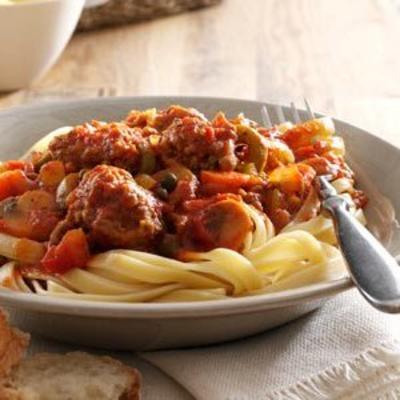 rigatoni com molho de carne porter baunilha