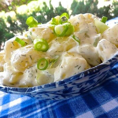 salada de batata fácil com endro