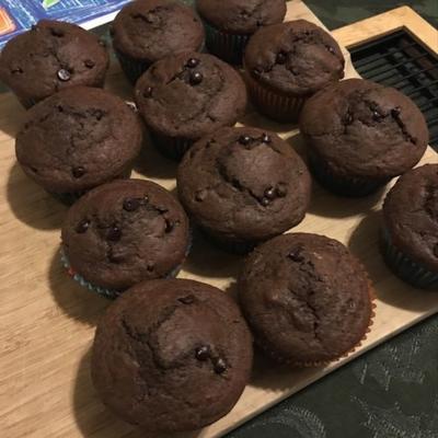 muffins de chocolate úmido