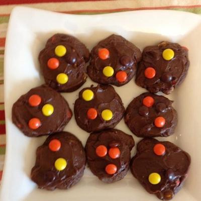 cookies de chocolate do dia das bruxas