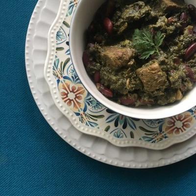 ghormeh sabzi (ensopado de ervas persa)