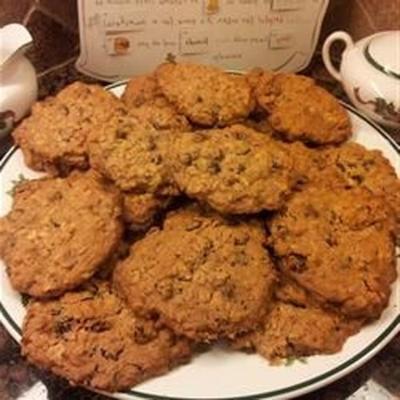 Pedaços de chocolate e biscoitos de aveia sem ovo e sem glúten