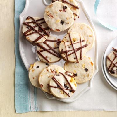 cookies italianos do fruitcake do chocolate
